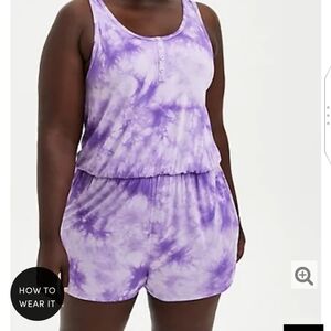 🆕 2X PURPLE TIE DYE SUPER SOFT ROMPER